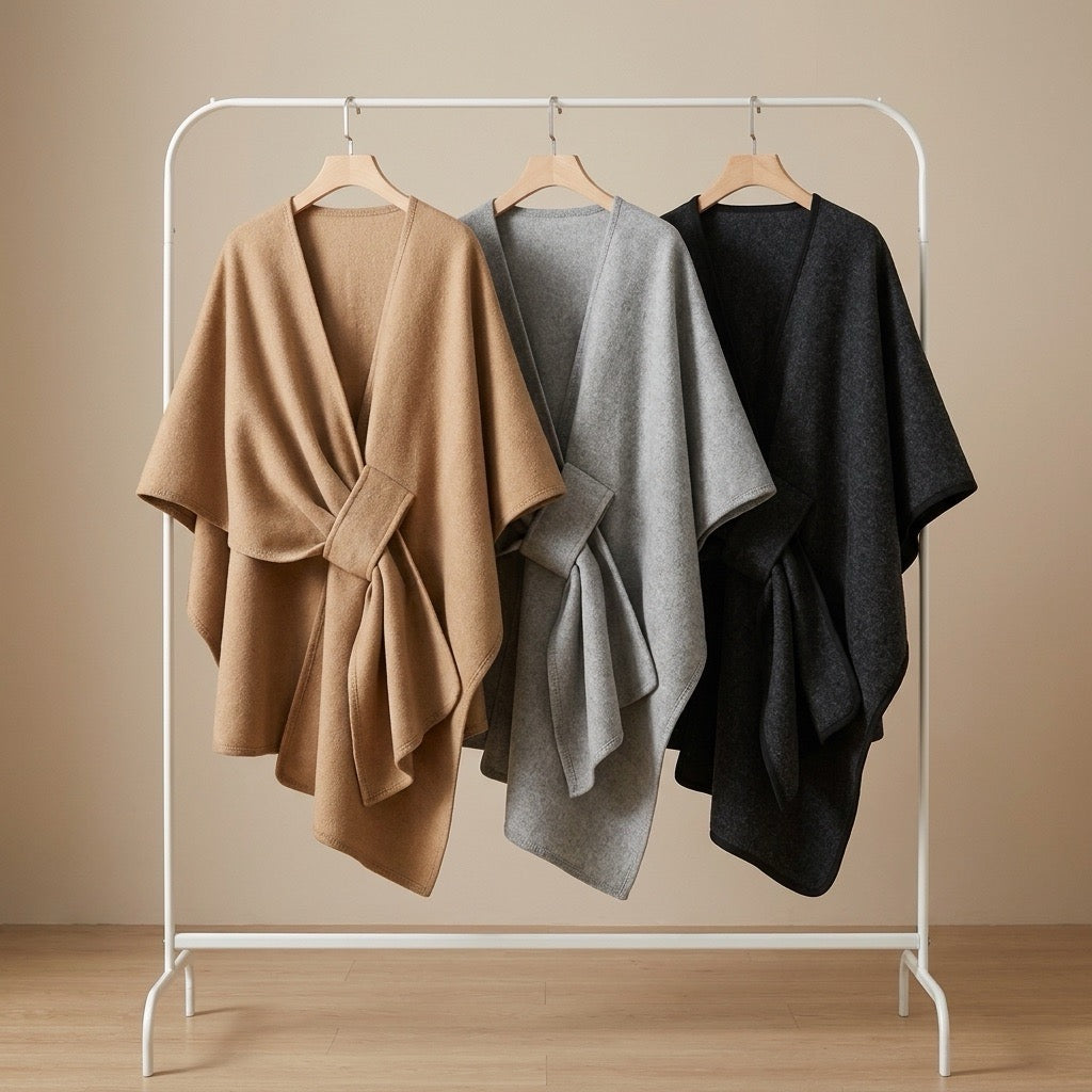 Poncho-Écharpe Long